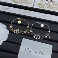 DIOR1124 Bracelet CD Letter Bracelet High-End Simple Pearl Rhinestone Bracelet