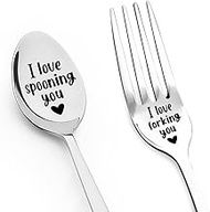 I Love Forking Sponning You Fork and Spoon Set Girlfriend Boyfriend Christmas Gifts for Wife Husband