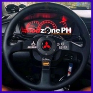 ♟ ◎ ✨ Mitsubishi Ralliart OMP Steering Wheel 14inch Available BOSS KIT ADAPTOR