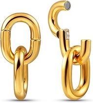 Hypoallergenic Ear Weights for 2g 0g 00g Stretched Ears, Chain Design Ear Hangers for Ear Stretching