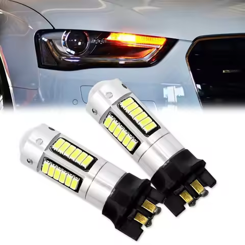 2pcs PW24W PWY24W Led Turn Signal Lamp 4014 30smd DRL Daytime Running Lights CANBUS Car LED Fog Lamp