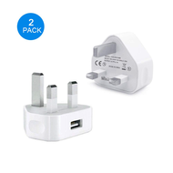 USB Charger Phone Charger [2-Pack] 5V 2.1A UK Plug USB Wall Charger for Phone 8/7 / 7 Plus / 6s / 6s Plus/ 5S/ 5, Pad, Tablet, Galaxy, Samsung Android