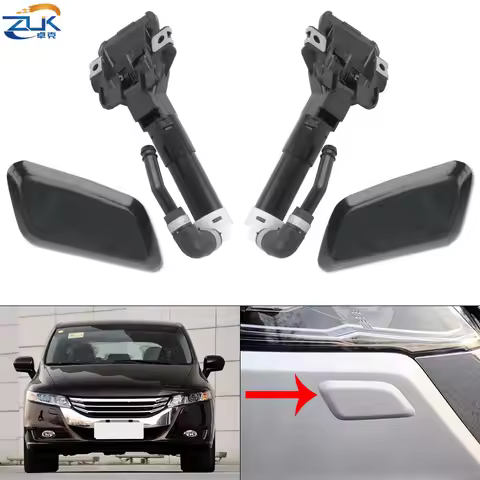ZUK Front Bumper Headlight Washer Nozzle Cover For HONDA Odyssey RB3 2009-2014 Car Headlamp Cleaning