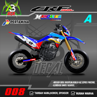 [Promo Decal]Decal CRF 150 L Fullbody Trail supermoto-Dekal stiker Variasi Motor CRF Desain Mandalik