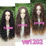 WIG KOREA RAMBUT PALSU PANJANG RAMBUT ASLI WIG MURAH WIG CURLY 1202 B