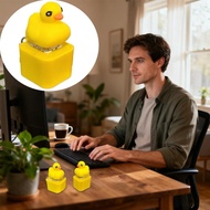 Viral Duck Electronic Keychain Voice Sound Light Button Powered Stress Relief Battery Toy E1e4