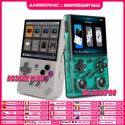 ANBERNIC 64 Bit RG 35XXPRO RG35XX PLUS Retro Handheld Game Player Built-in 64G TF 5K+ Classic Game H