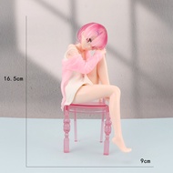 Cross-Border Anime Cosplay Pink Hair Rem Sleepwear Figurine Desktop Case Decoration Collectible Toys