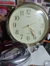 （放貨高價就揾skytoy）清倉特價大平賣 Clock  70 80年代 日本 麗聲 rhythm 石英金邊金字 掛牆鐘