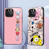 Bangtan Boys  bts bt21 kpop 02 Glass Phone Case For IPhone 16 15 14 13 12 11 Pro XR XS Max Plus Mini