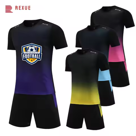 Gradient Color Plus Size Men's Summer Sports Running Sets 2 Piece O-neck Sjort Sleeve Shirt Shorts G