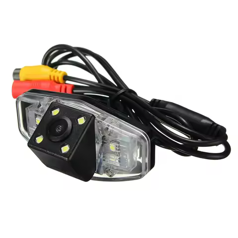 Auto Car Rear View Backup Reverse Parking Camera with 4 LED Light for Honda Accord Civic EK FD Pilot