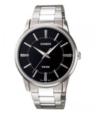 Casio - Casio 簡潔俐落不鏽鋼紳士錶 羅馬黑面 MTP-1303D-1A