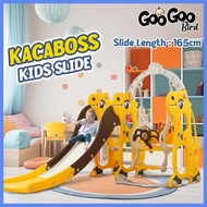 GOOGOO BIRD KACABOSS Premium Slide 170cm Extra Long 3 in 1 Slide and Swing Guardrail Mainan Papan Ge