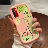 HIJAU HP Casing For OPPO A91 F15 Reno 3 Case Green Leaf Soft Case Casing Soft Casing Silicone Softca