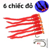 6 Chiếc Hạt Kim Loại Đầu Sóc Con Sâu Jig Móc Ướt Bay San Juan Euro Nymphs Dụ Cho Câu Cá Hồi Nhanh Ch