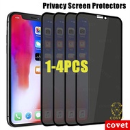 EIRVEXEL 4Pcs Anti-Spy Tempered Glass Compatible For iPhone 16 15 14 13 12 11 Pro Max Plus X XS MAX 