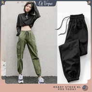 S-2XL Cotton Women Cargo Pants High Waist Loose Streetwear Pants Baggy Tactical Trouser Plus size Joggers Pants