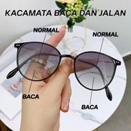 MATA Reading and Walking Glasses Plus Double Lens Glasses +1.00 to +4.00 Zhijing-01 Korean Fashion A