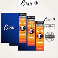 Elixir Strings Nanoweb Electric Guitar Strings - 12002 (009-042) / 12052 (10-46)
