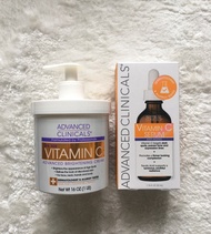 Vitamin C Serum 52ml + Advanced Brightening Cream Vitamin C & Ferulic Acid Vitamin E 454g Salon Size
