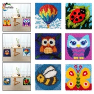 chulisia Latch Hook Crochet Yarn , diy work Crocheting Rug Yarn Cushion Embroidery Carpet Sets, 11.8
