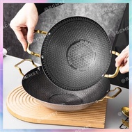 Honeycomb Wok Stainless Steel Nonstick Wok Frypot 28cm Kuali Hitam Kuali Tak Melekat Cooking Frying 