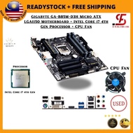 Gigabyte GA-B85M-D3H Micro ATX LGA1150 Motherboard + Intel Core i7 4th Gen Processor + CPU Fan