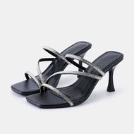 7 cm stone high heels, comfortable and easy to walk in