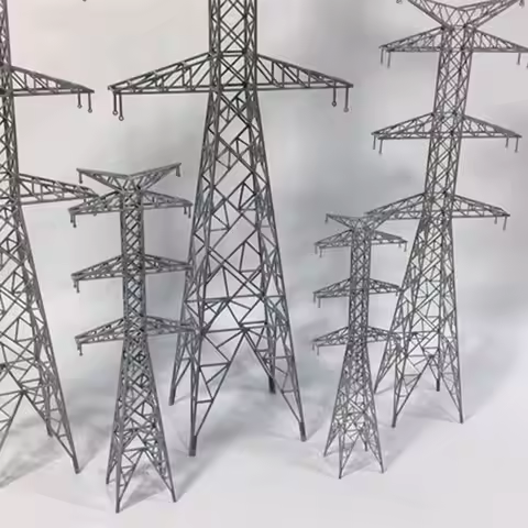 Multiple Scales Building Model Electric Power Tower Building Model Train Scene Miniature Collection 