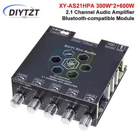 XY-AS21HPA Bluetooth High-Power Digital Amplifier Board 2.1 Channel Subwoofer 300W*2+600W Dual TPA32