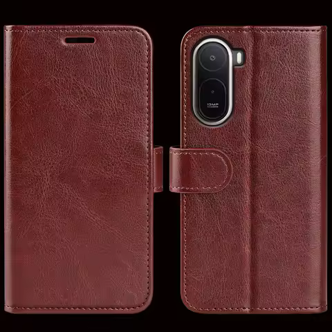 Flip Leather Cover Case For Xiaomi Redmi A7 Pro 4G Note 15 14 13 Pro Plus 5G 14S 14C A3 Turbo 4 5 Ma