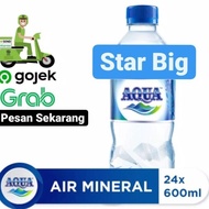 Diskon! Air Mineral Aqua 600Ml 1 Dus Isi 24 Botol