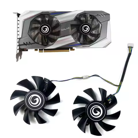 2PCS NEW Cooling Fan 75MM 4PIN T128015SH For GALAX GeForce GTX 1060 video card fans