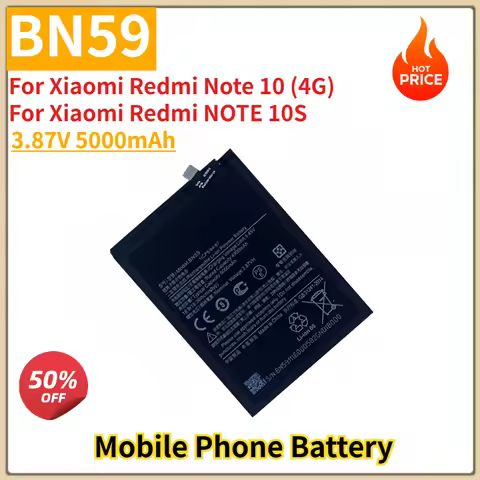New Replacement Mobile Phone Battery BN59 3.87V 5000mAh for Xiaomi Redmi Note 10 10S Note 10 Pro