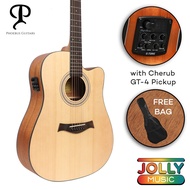 Phoebus Progeny PG-15ce Dreadnought Acoustic-Electric Guitar w/ Gig Bag