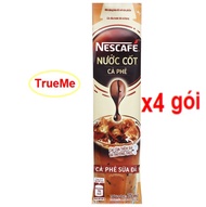 Bộ x4 gói nước cốt cafe Nescafe vị cà phê sữa đá (75ml/gói) - Ca phe nuoc cot- cafe sữa đá - nuoc co