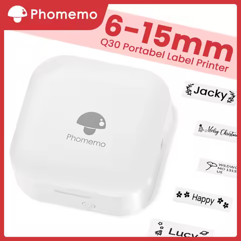 Phomemo Q30 Label Printer Thermal Label Maker Similar as P15 D110 D110M Labeling Machine Wireless Bl