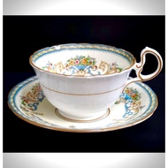 Aynsley Made in England 1940s Henley Bone Cup & Saucer