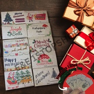 Kraft Christmas Gift Card assorted design with free 5 pcs xmas hang tag (no rope)