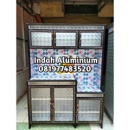 RAK PIRING 3 PINTU ALUMINIUM PALEMBANG