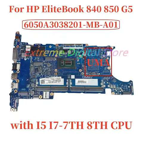 6050A3038201/2945601/3079801 For HP Elitebook 840 G5 850 G5 Laptop Motherboard With Core I5 I7 7th/8