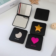 Compact double-sided makeup mirror, convenient and easy to carry in your pocket, size 7cm
