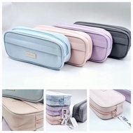 Dolphin 2 Layer Pencil Bag / Pencil Case Soft Zip WH-116