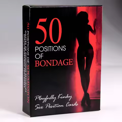 9*6cm Couple Game Adult Game 50 Positions of Bondage Card Games with Pictures Novelty Adult Game Bri