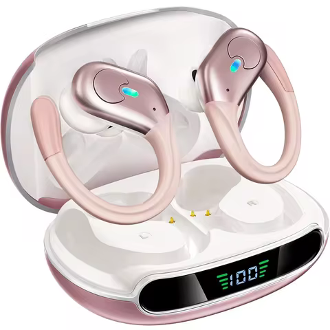 BX30 Bluetooth 5.4 Earphones IPX7 Waterproof Wireless Headphones with ENC Noise Cancelling Mic Deep 