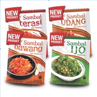 10picBamboe Sambal Terasi Belacan/ Ijo / Bawang / Udang Sachet 15g HALAL Ready To Eat Bambu Chili 1p