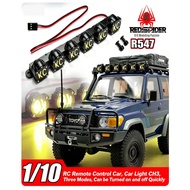 3 Modes via CH3 1/10 1/8 Scale KC Style Roof Light Bar Compatible with Axial, Traxxas TRX-4, YK Craw
