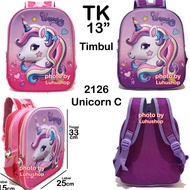 ! Bag Embossed Kindergarten Elementary School Backpack Girls School Elsa Unicorn Prosen Bag Boys Batmen Spiderman Captain Superhero.,.,