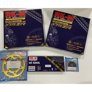 NEW ARRIVALS!!!! RKM CHAIN KIT-Y15ZR/LC150/FZ150(WITH RK 428 KLO O-RING CHAIN)